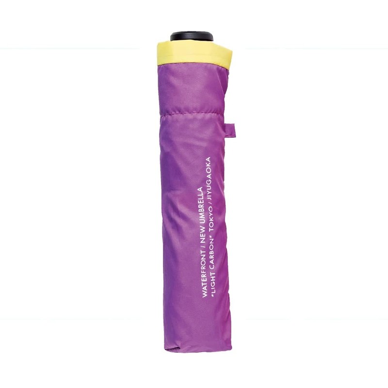 Waterfront BCSFA-3F53-UH-PY Folding Umbrella, Parasol, Rain Umbrella, Light Carbon, Purple/Yellow,