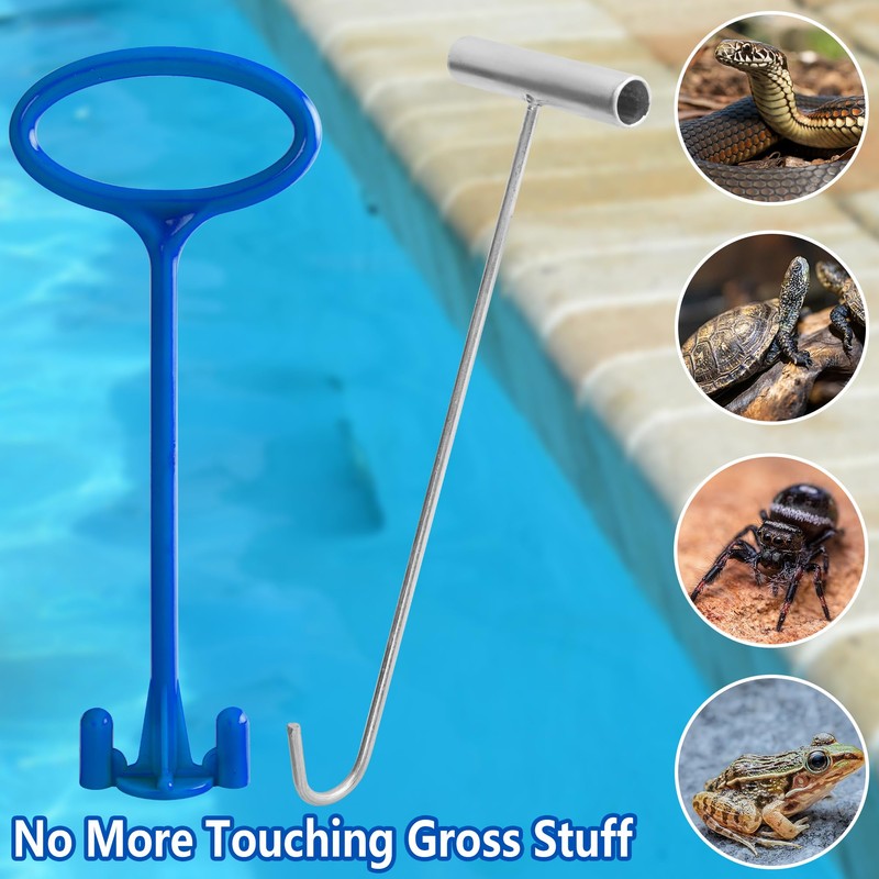 RunNico Skimmer Basket Handle,Universal Pool Skimmer Baskets Hook Tool with