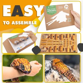 Tapwish 3D Paper Puzzle Educational Toys for Kids Ages 4-8, Preschool DIY Craft Learning Toys, Birthday Gifts for Boys and Girls (Lizard, 81pcs)