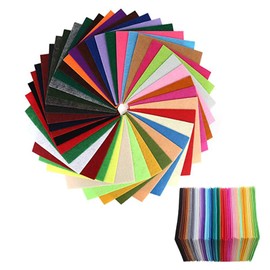 40pcs Felt Fabric Nonwoven Sheet for Craft Work, 1mm Thick for DIY Crafts, Sewing, Crafting Projects, 20 Colors (6 * 6 in)