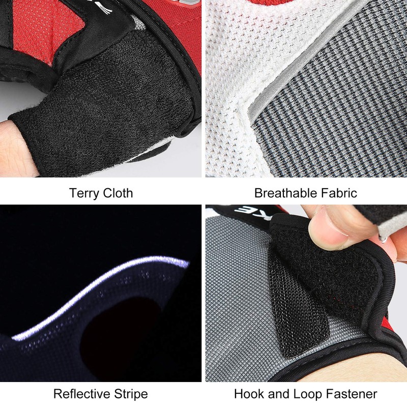 Inbike Men's Bike Gloves Gel Pad Half Finger for Mountail