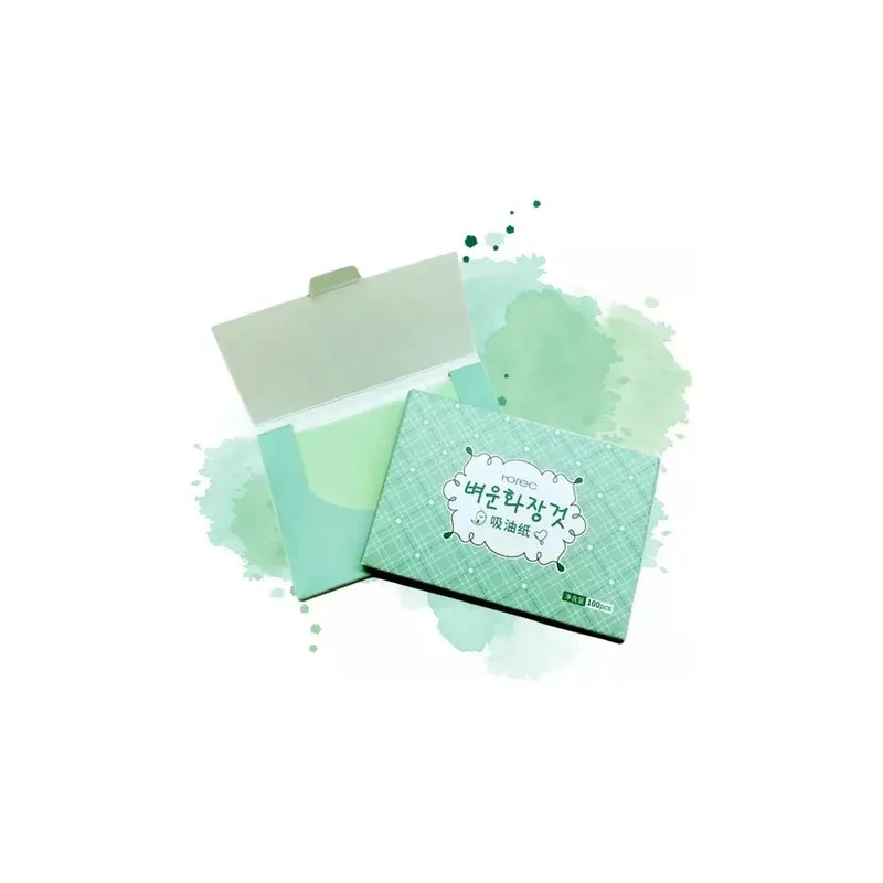 600p Papel Te Verde Absorbente Grasa Facial Elimina Brillo