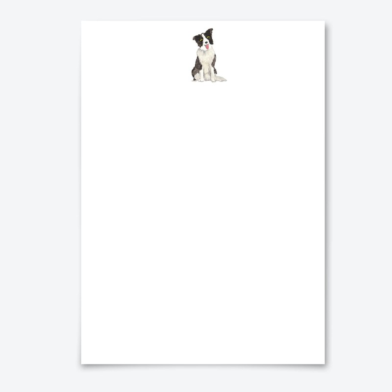 Me Loovely Border Collie Letter Writing Paper and Envelopes Set
