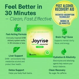 Joyrise Joyrise? Post Drinking Aid (3-Pack) (3 Single-Serving Packets) (9 Capsules) C with DHM