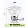 Maelsrlg PAR16 LED Short Neck Recessed Spotlight Bulb, 6W(60W Equivalent)