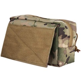 FARMSOLDIER Tactical Drop Pouch with Hook and Loop,Sub Abdominal Carrying Kit Bag Tool Pouch for Airsoft JPC CPC AVS Tactical Vest Chest Rig (Multicam)