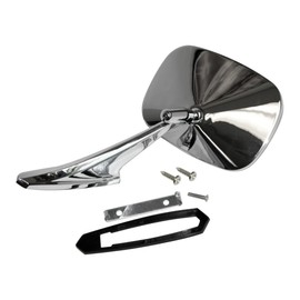 Inline Tube Compatible with 1969-72 Pontiac GTO Door Mirror and hardware, One Mirror - Can Be Driver or Passenger Side Manual 6pc Kit