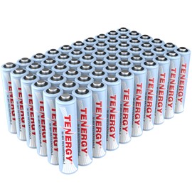 Tenergy AAA Rechargeable Battery, High Capacity 1000mAh NiMH AAA Battery, 1.2V Triple A Batteries, 60 Pack