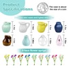 Mini Ceramic Vase Magnets for Fridge: 8-Pack Cute Tiny Magnetic,