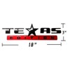 2 Count Black+Red 3D Texas Edition Emblem Compatible with Chevy