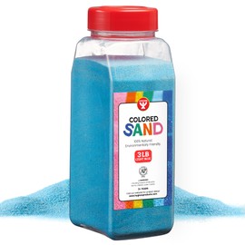 Hygloss Colored Sand for Crafts – 3 lb Bottle, Light Blue – Vibrant Colorful Fine Sensory Play Sand Art Kits for Kids – Classroom Activities for Children 3 4 5 6 7 8 9 10 11 12 – Safe for Ages 3+
