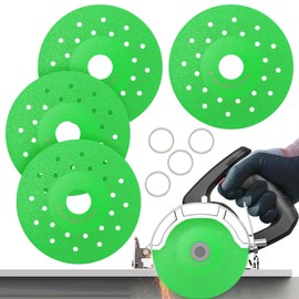 4PCS Diamond Chamfered Saw Blades,4 Inch Glass Cutting Disc 1mm Diamond Saw Blade for Angle Grinder,Rock Slab Grinding Disc,Glass Cutters Tools for Grinding Ceramic,Crystal,Tile,Jade,Wine Bottle