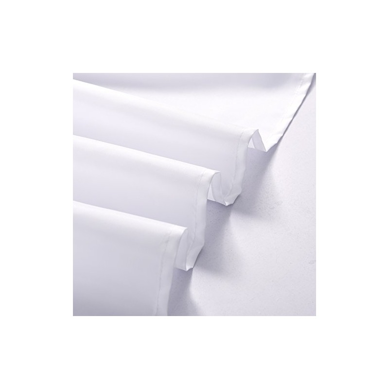 Homehold 200cm Wide By 240cm High White Shower Curtain, Waterproof