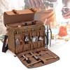 LoDrid Vintage Bartender Kit Bag with Flexible Compartments for Wine,