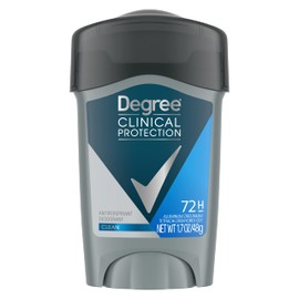 Degree Degree Men Antiperspirant Deodorant Clean 72-Hour Sweat & Odor Protection Prescription-Strength Antiperspirant For Men with MotionSense Technology 1.7 oz