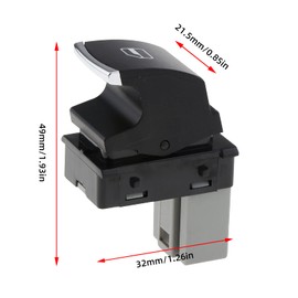 Carkio Car Single Window Switch, 5ND959855 Electric Window Switch Passenger side Compatible with VW Eos GOLF MK5 MK6 2005-2013, PASSAT B6/3C 2006-2011