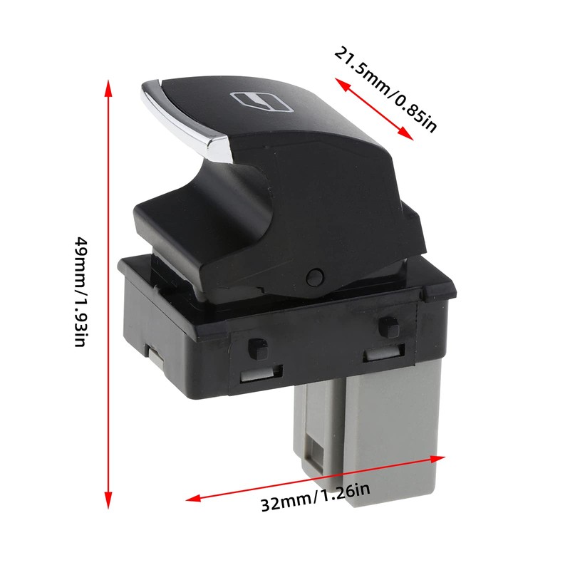 Carkio Car Single Window Switch, 5ND959855 Electric Window Switch Passenger