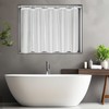 UFRIDAY Frosted Window Curtain with Hooks, Narrow Short Plastic Privacy