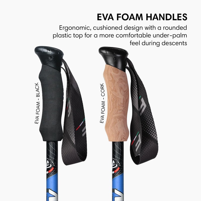 Fizan Compact 3 Trekking Poles – 5.6 oz Ultralight, Backpacking,