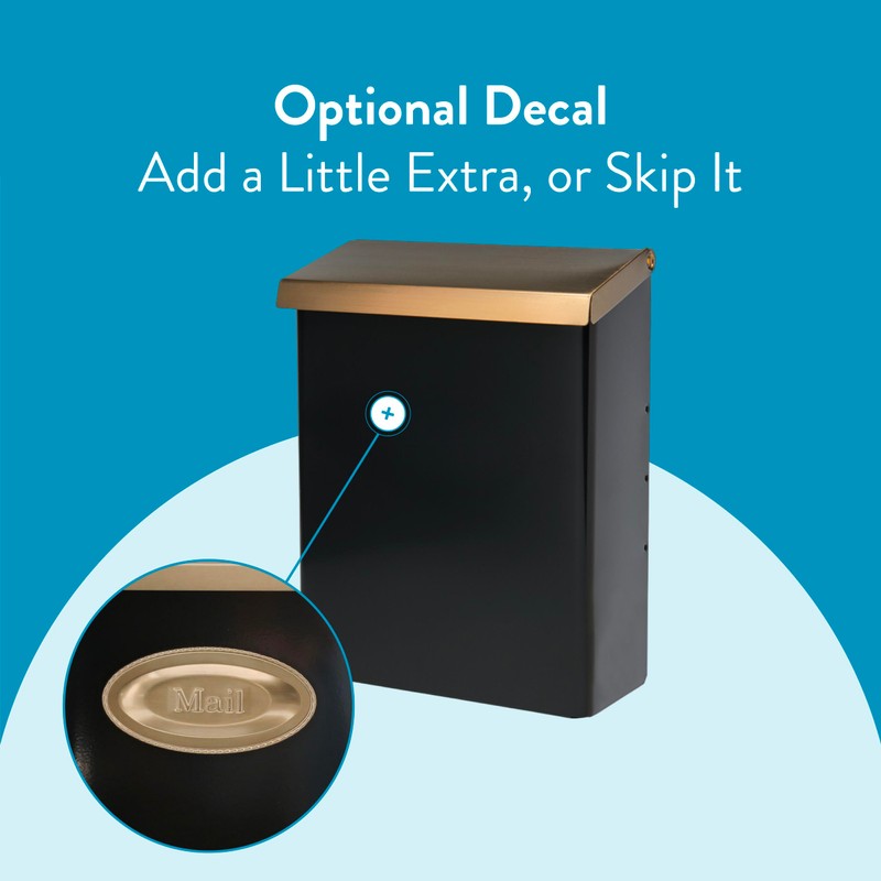 Architectural Mailboxes Designer™ Locking, Vertical Wall-Mounted Mailbox for Outside, Modern