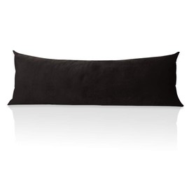 StangH Body Pillow Pillowcase, 20 x 54 inches Black Soft Velvet Body Pillow Cover with Zipper Closure, Warm Cozy Body Pillow Case for Adults Pregnant Women, 1 Piece