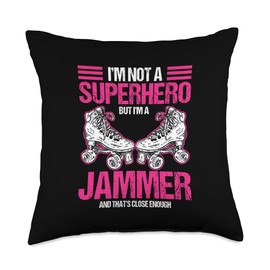 Roller Derby Pads Roller Skates for Adults Skates Gear Roller Derby Player Throw Pillow, 18x18, Multicolor