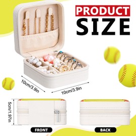 Kenning 9 Pcs Basketball Baseball Softball Gifts for Women Sports Ball Theme Jewelry Box for Mom Sports Players Team Gifts(Softball)