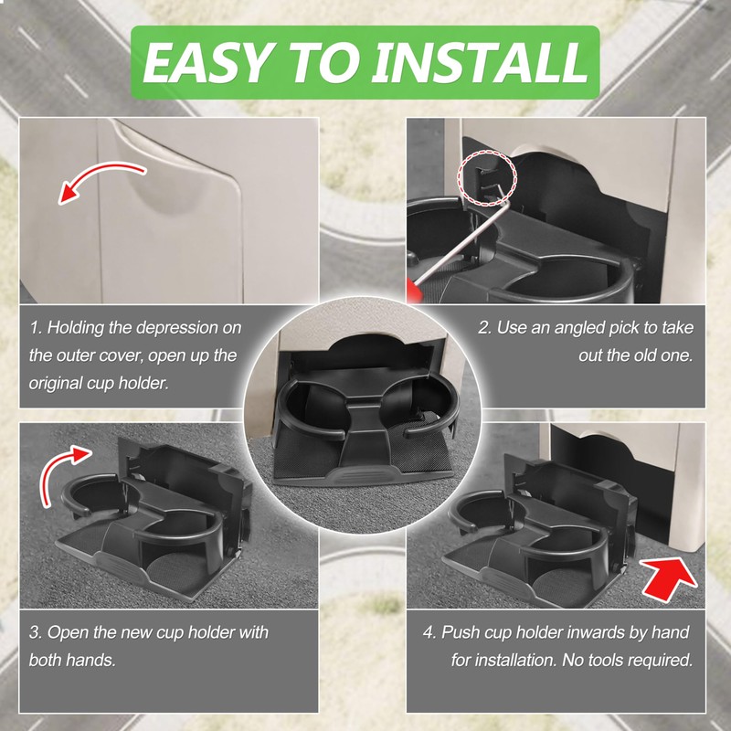 Cup Holder Fits for Pathfinder 2005-2012, Xterra 2005-2015, Frontier 2005-2019