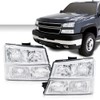 ALLGOOD Headlight Assembly Compatible with Chevy Silverado 1500 2500 3500