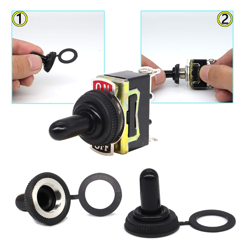 Toggle Switch/Rocker Switch,XUKEY Heavy Duty Rocker Toggle Switch 15A 250VAC