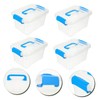 Levemolo 4pcs Desktop Organizer Box Lid and Handle Multi-purpose Storage