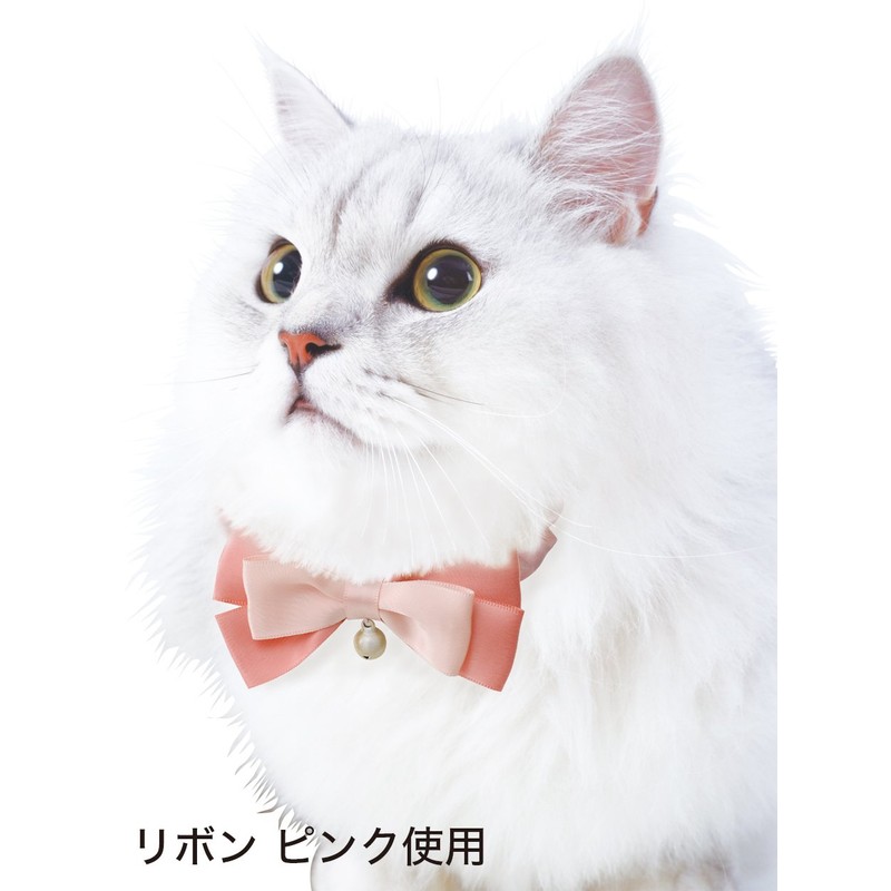 ペティオ (Petio) 首輪 プレシャンテ キャットカラーシュシュ リボン ピンク 猫用