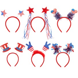 Hotalisona 4th of july headband Patriotic Head Boppers Headband Star Uncle Sam Hat party decorations American Flag USA Independence Day Hairband Hair Accessories Gifts