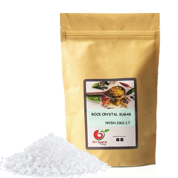 NY SPICE SHOP Rock Sugar – 5 Pound Bag Rock Candy Crystals – Sugar Rocks Whole – Sugar Crystals – Rock Candy – Rock Sugar for Tea, Cakes