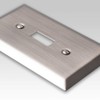 Amerelle Century Quadruple Toggle Steel Wallplate in Brushed Nickel