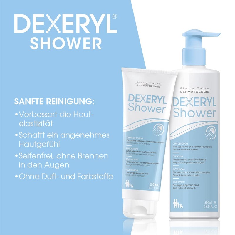DEXERYL Shower Cream for Very Dry Skin 200 ml Solution