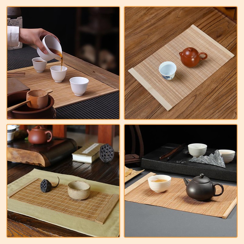 Nalaina Placemats (Set of 2) Bamboo Tea Mat 11.8×7.9 inches