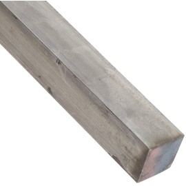 316 Stainless Steel Rectangular Bar, Unpolished (Mill) Finish, Annealed, ASTM A276, 3/8" Thickness, 3/8" Width, 12" Length