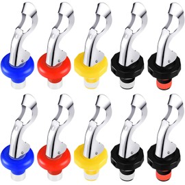 10 Pieces Silicone Wine Stoppers Expanding Manual Beverage Bottle Plug Reusable Leakproof Wine Bottle Airtight Seal Cork