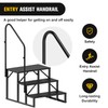 Nilight RV Steps with Handrail, 3 Steps Hot Tub Steps