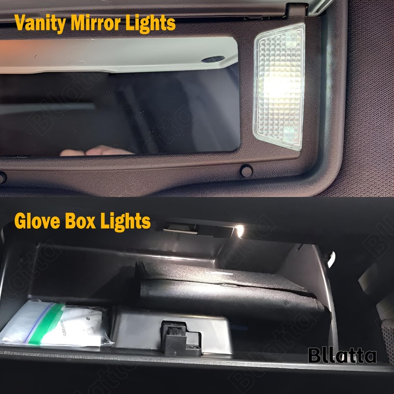 Bllatta 11pcs Super bright White 6000K LED Interior Light Kit
