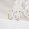 Two Tone Earrings Sterling Silver and Gold Hoop Earrings Mix