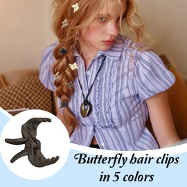 GJYUQHUA 30Pcs Small Hair Clips for Women Girls,Mini Butterfly Claw Clips for Women Strong Grip Cute Tiny Claws for Thin Fine Thick Hair Accessories,Christmas Birthday Party Gifts,Neutral Color