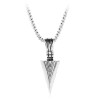 Unbranded Silver Arrowhead Mens Arrow Pendant Necklace 24" Chain -