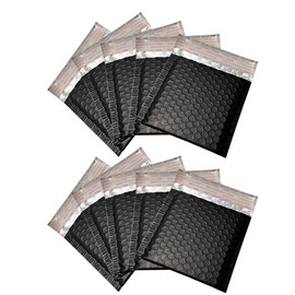 MilyaDE Pack of 10 Bubble Envelopes 15 x 20 cm, A6 Bubble Envelopes with Aluminium Foil, Matt Black
