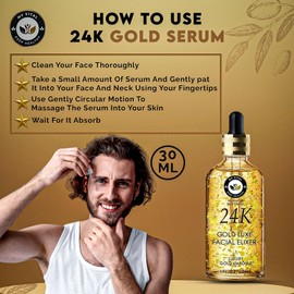 My Vital 24K Gold Luxe Facial Elixir, Luxury Gold Ampoule, 1 fl oz/30ml