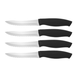 Farberware Precise Slice Steak Knife Set, 4-Piece, Black