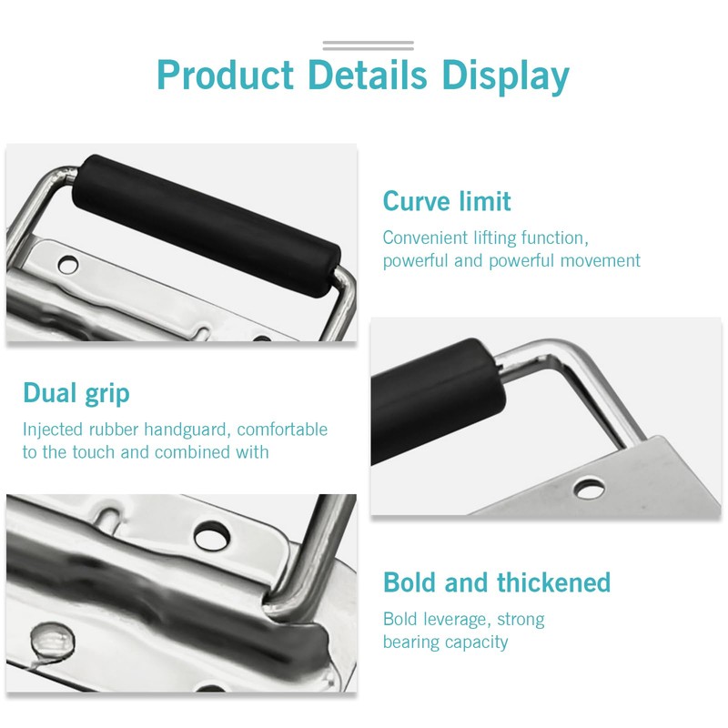 TRACOMPAN Box Handles 2Pcs Stainless Steel Heavy Duty Box/Drawer/Door Handles