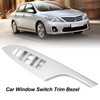 Car Window Switch Trim Bezel Silvery Armrest Glass Lift Switch