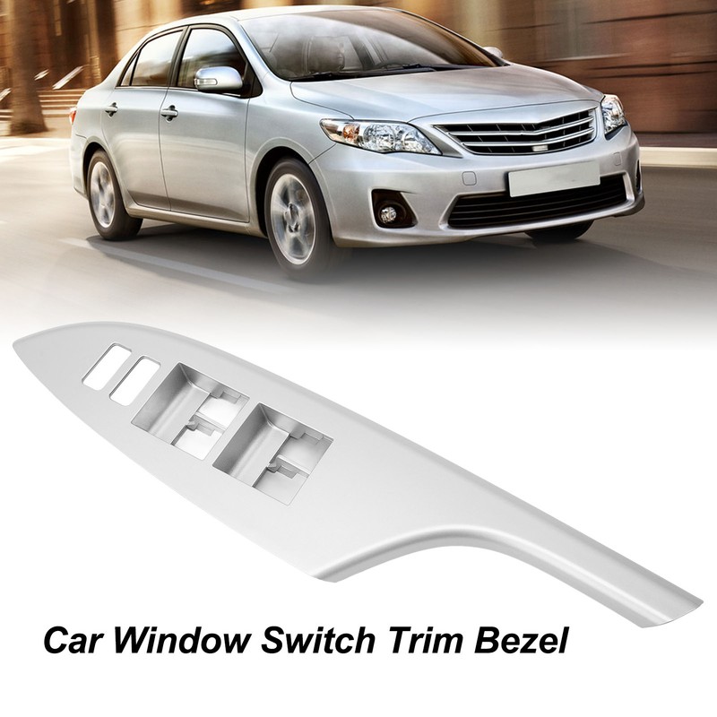 Car Window Switch Trim Bezel Silvery Armrest Glass Lift Switch